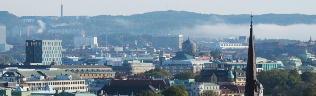 Vy över centrala Göteborg